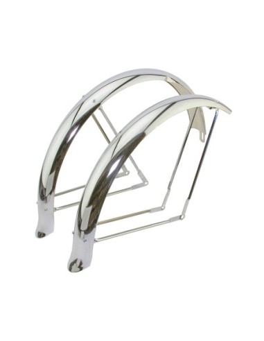 26 Flared Adjustable Balloon Fender Set Chrome.